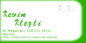 kevin klezli business card